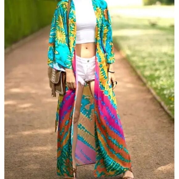 Harvest Moon Other - Tie Dye Festival Beach Kimono Cover Up